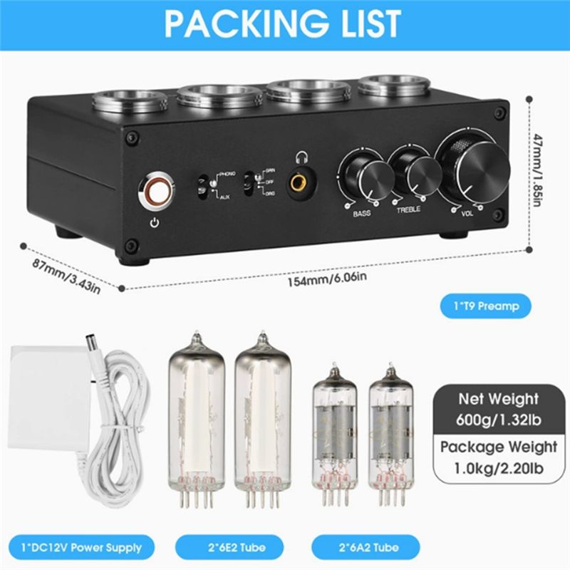 AB25-T9 Mini 6E2 MM/MC Phono S - Tube Phono Stage Mm Mc ulasan dan harga
