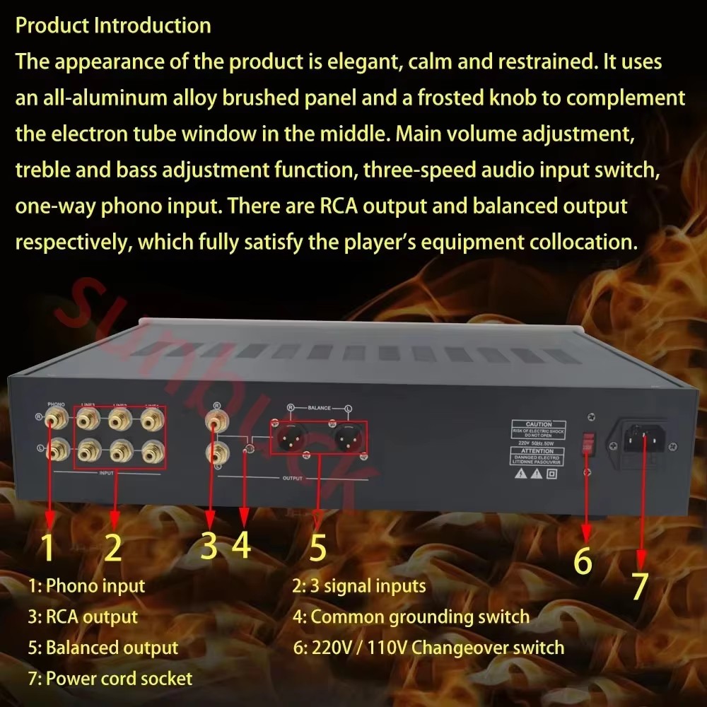 Sunbuck Phono Preamplifier bal - Tube Preamp 12Ax7 Phono ulasan dan harga