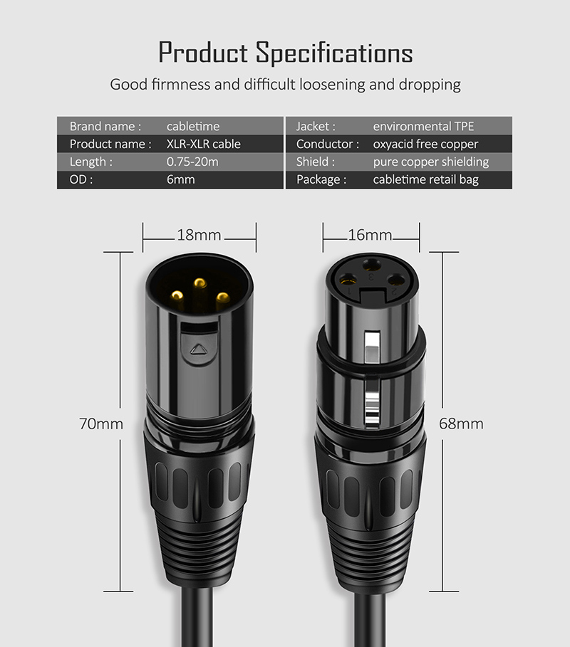 CABLETIME XLR Cable Microphone - Tube Headphone Amplifier Otl ulasan dan harga